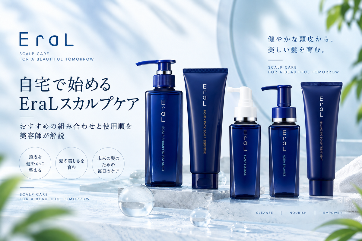 自宅で始めるEraLスカルプケア おすすめの組み合わせと使用順