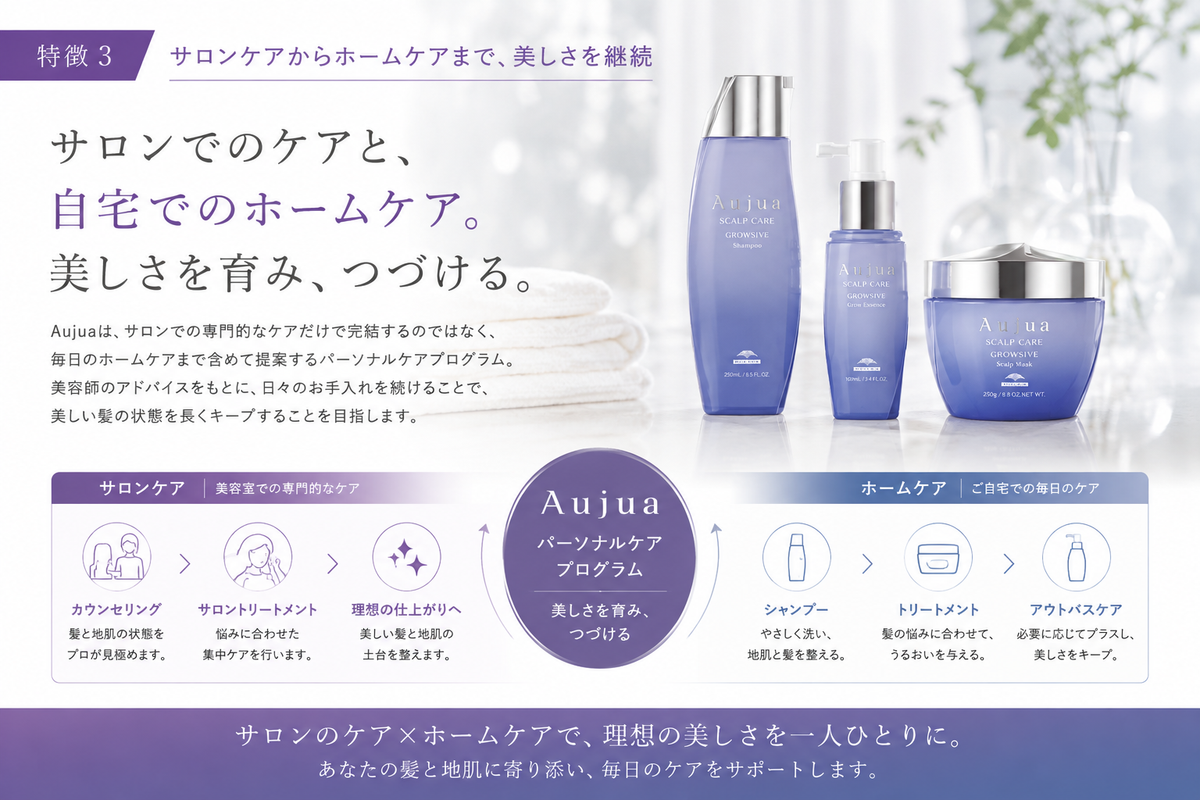 サロンケアからホームケアまで、美しさを継続