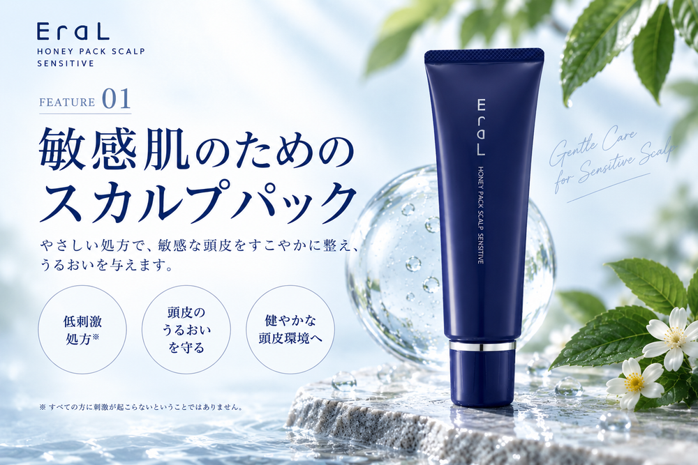 敏感肌のためのスカルプパック