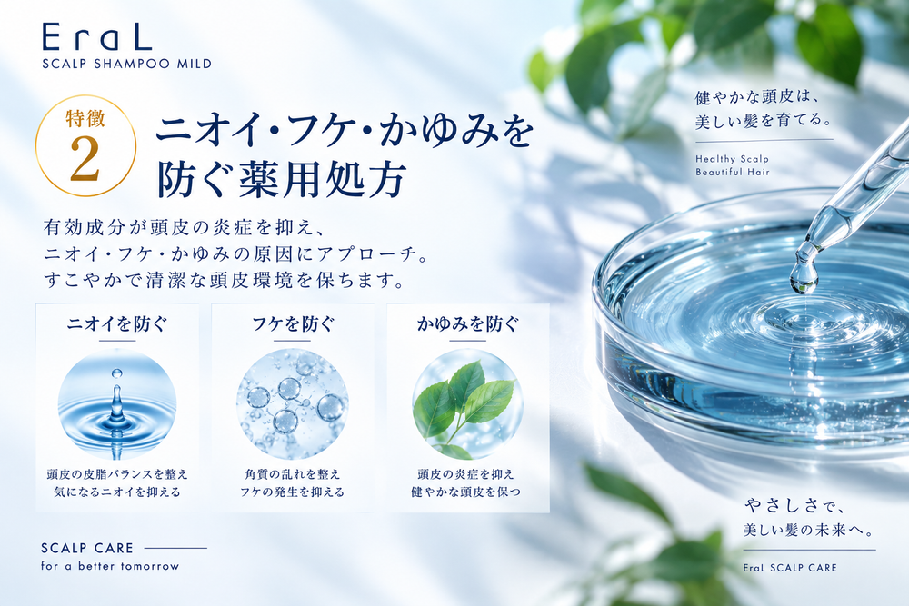 ニオイ・フケ・かゆみを防ぐ薬用処方