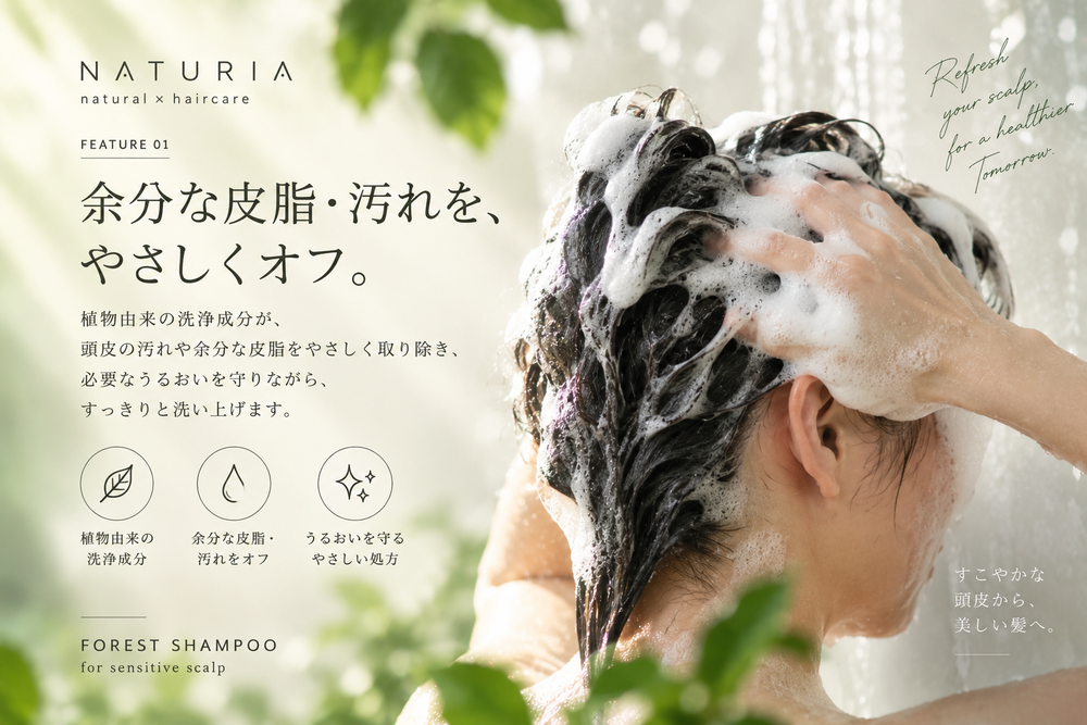 余分な皮脂・汚れを、やさしくオフ。
