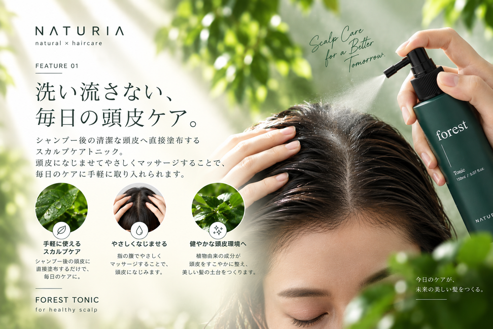 洗い流さない、毎日の頭皮ケア。